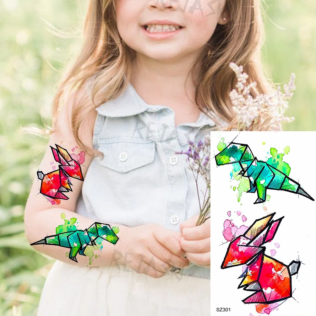 Realistic Sunflower Fashion Wrist Temporary Tattoos For Women Gilr Butterfly Geometry Fake Tattoo Custom Armbands Washable Tatoo