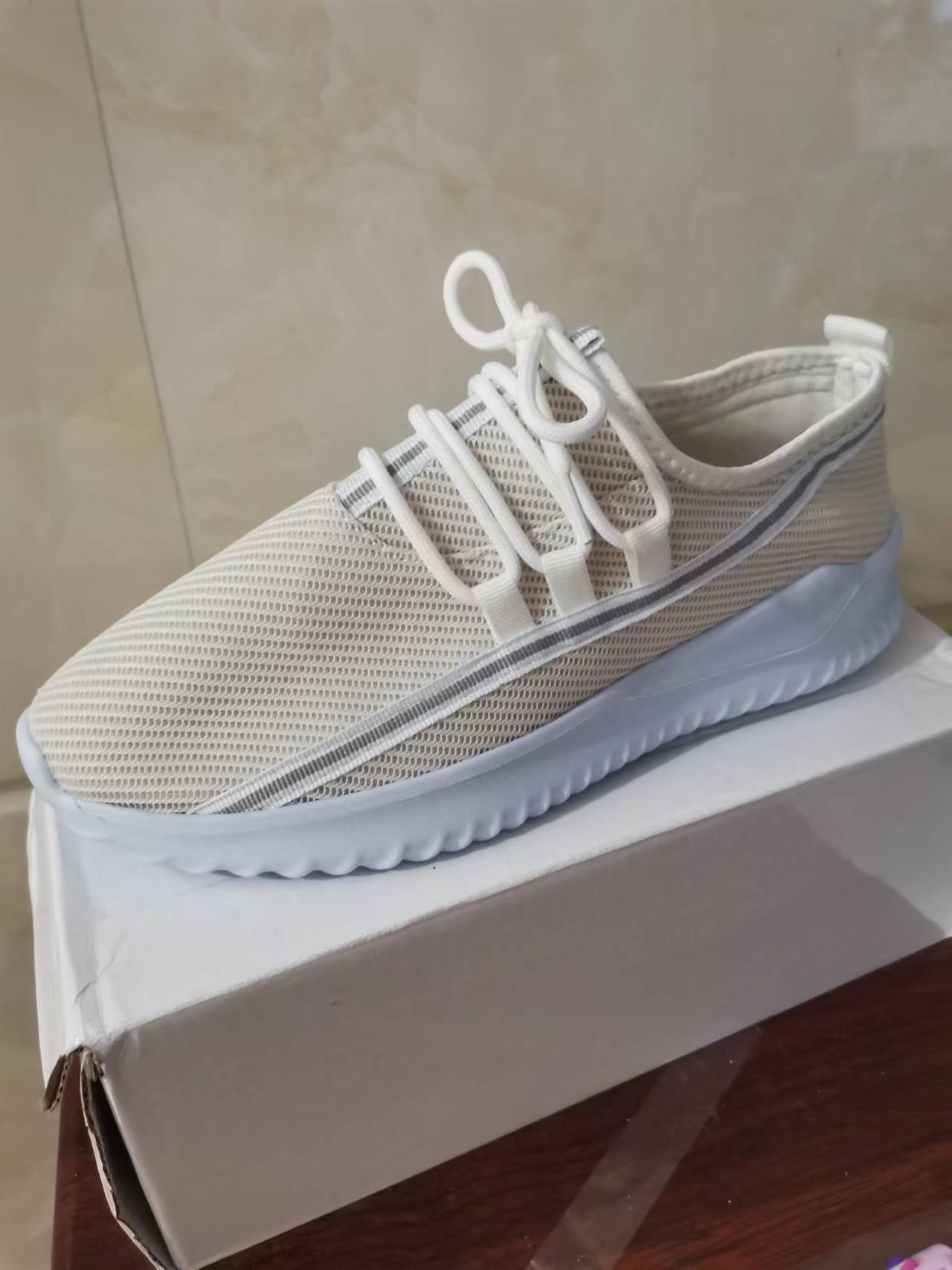 Mature Women Stripe Sneakers Sports Shoes