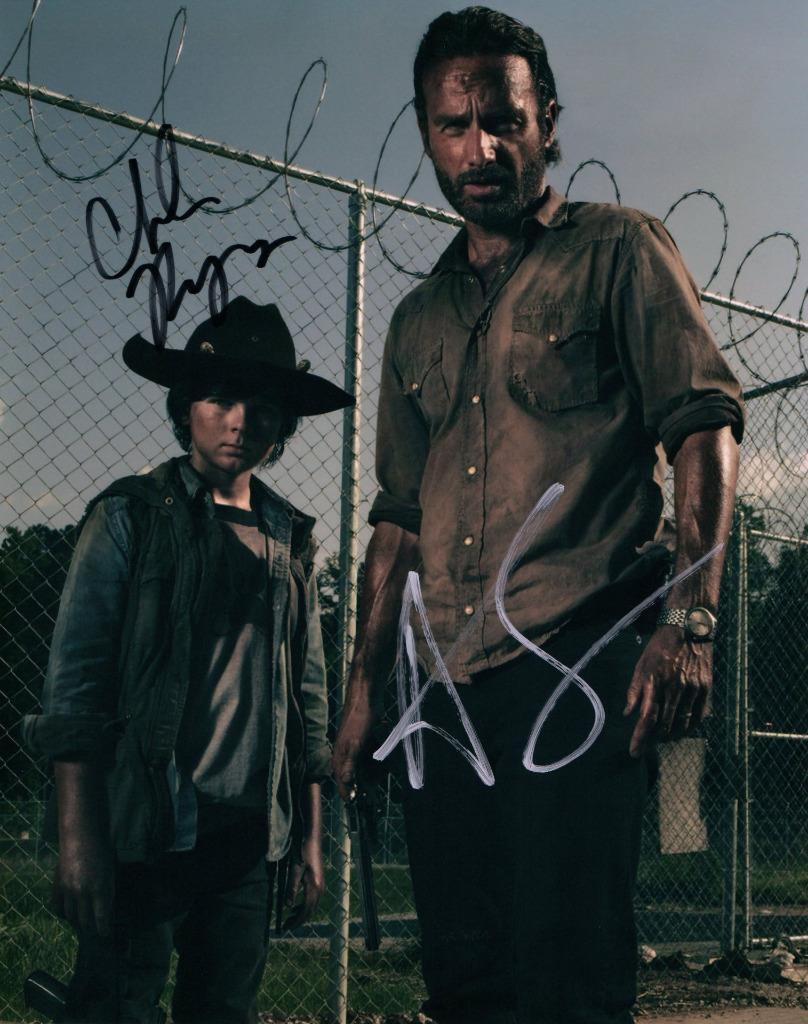 Andrew Lincoln Chandler Riggs 8x10 autographed Photo Poster painting signed Picture amazing COA