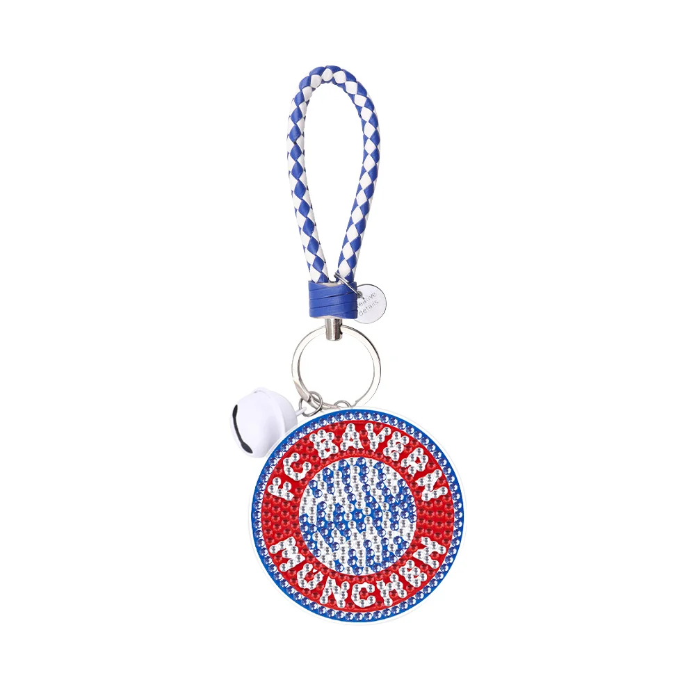 Bayern Football Badge DIY Diamonds Painting Keychain Art Crafts Gifts(Double Sided)