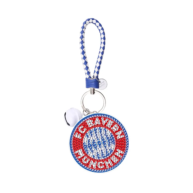 (Double Side)Bayern Football Badge DIY Diamonds Painting Keychain Art Crafts Gifts (YS127)