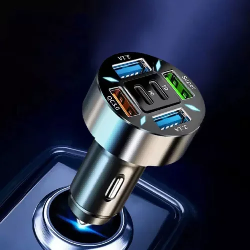 Dronehint 6 Ports Dual PD USB Phone Charger Adapter Fast Charging Parts Car Accessories (For: GMC) Parts