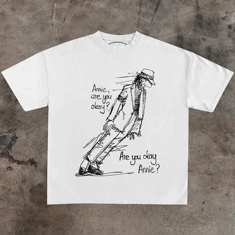 Vintage Annie Are You Okay Graphic 100% Cotton T-Shirt