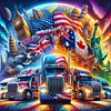 Flag Truck - Full Round Drill Diamond Painting