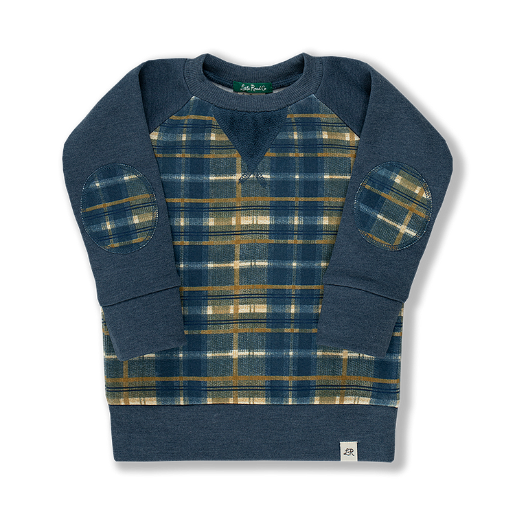 Midnight Elbow Patch Crewneck Sweatshirt