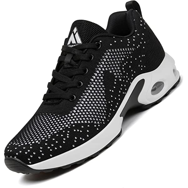 Women's Breathable Sneaker Air Cushion Running Shoes Fashion Sport Gym Jogging Tennis Shoes US 5.5-10.5 5.5 Black