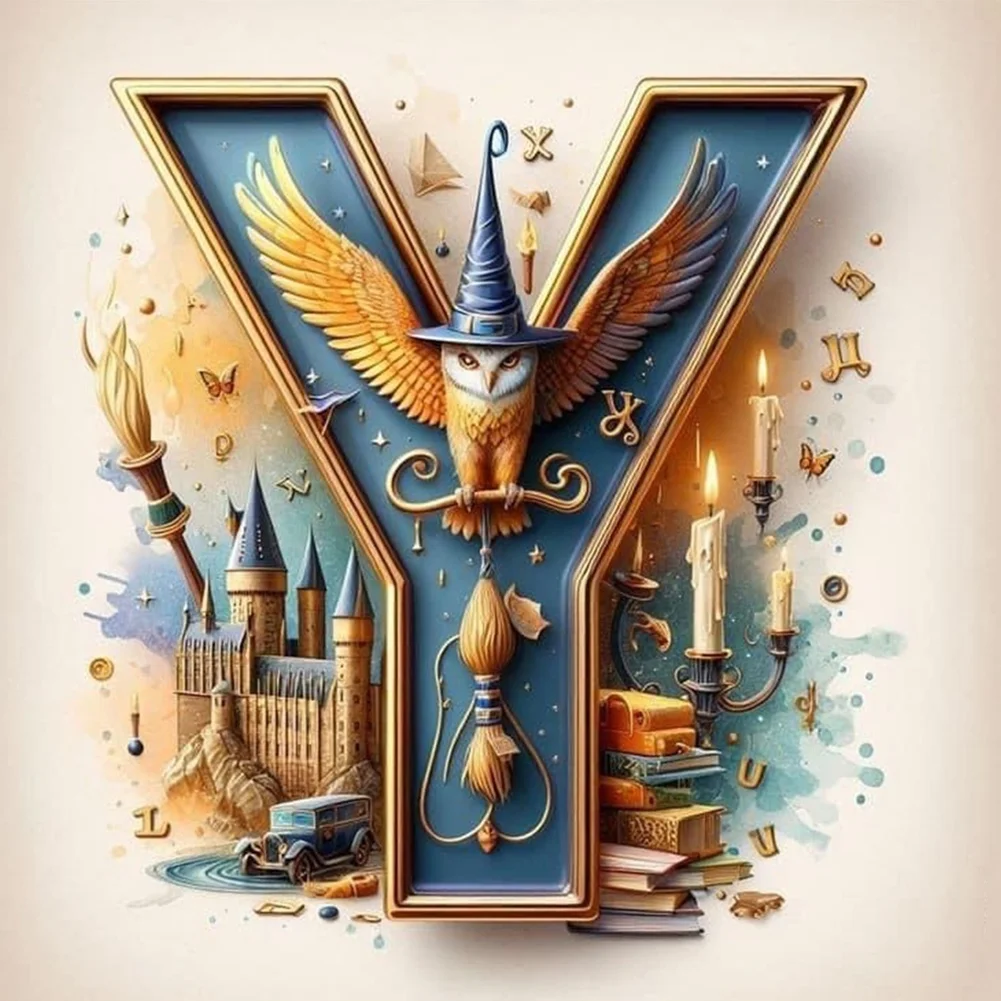 Diamond Painting - Full Square Drill - Harry Potter Letters(Canvas|35*35cm)