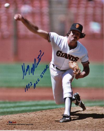 GREG MINTON SAN FRANCISCO GIANTS 1982 ALL STAR ACTION SIGNED 8x10