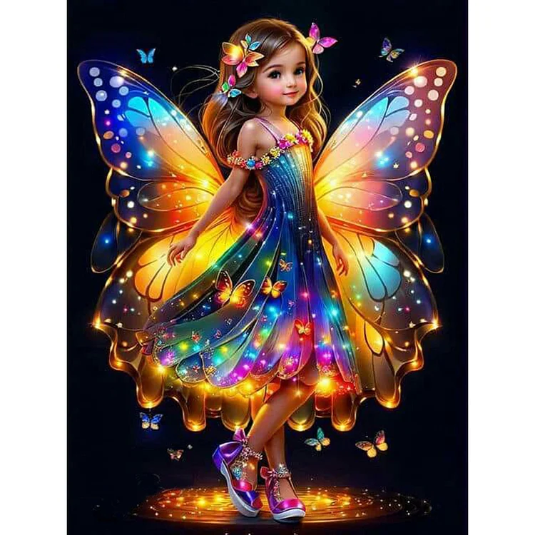 Small Butterfly Fairy - Full Round - Diamond Painting(30*40cm)