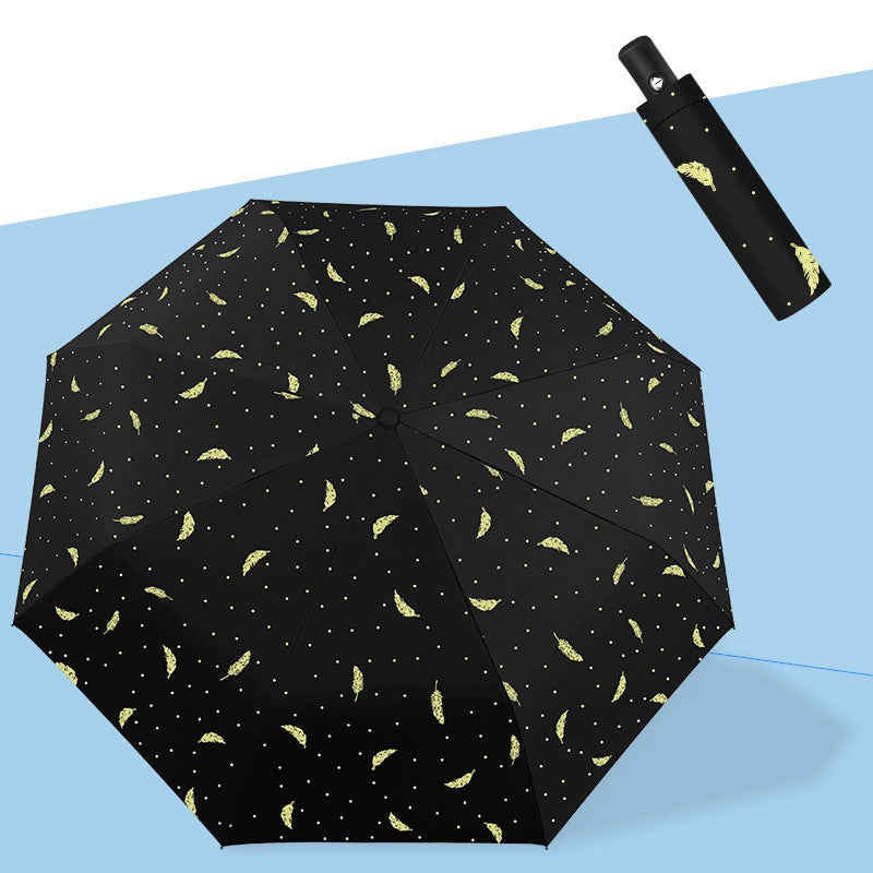 Automatic Folding Umbrella Uv Protection Sunshade Umbrella For Sun Rain Dual Purpose Sun Anti-uv Folding