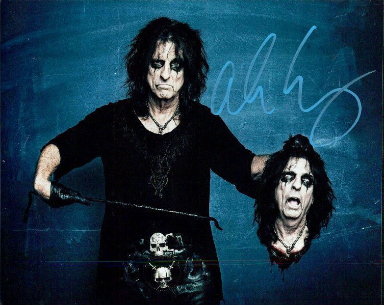 Alice Cooper signed 8x10 Photo Poster painting In-person