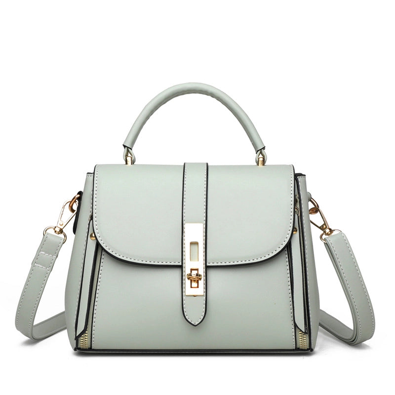 Women’s Medium All Seasons Pu Leather Solid Color Classic Style Square Flip Cover Handbag