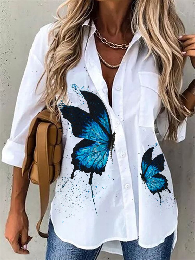 Chasenstones Temperament long-sleeved woman shirt casual  shirt woman elegant blouse woman