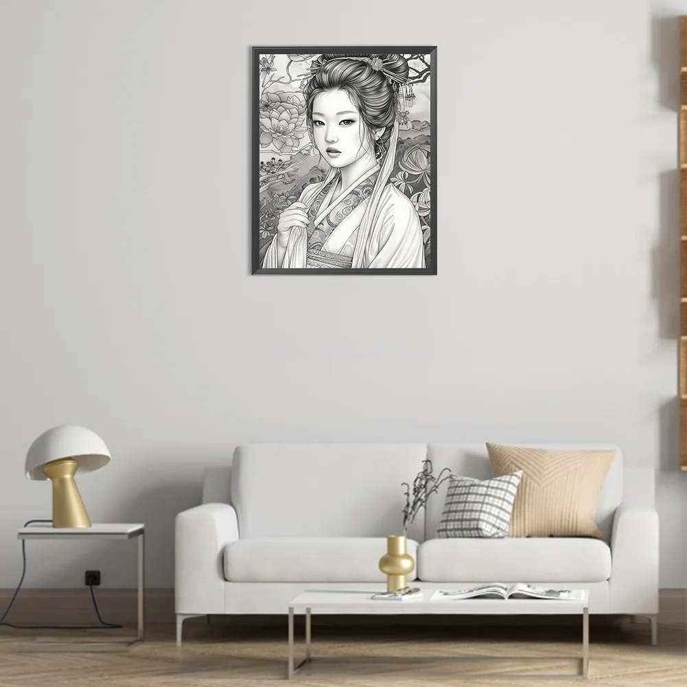 Diamond Painting - Full Round Drill - Ancient Style Beauty(Canvas|40*50cm)