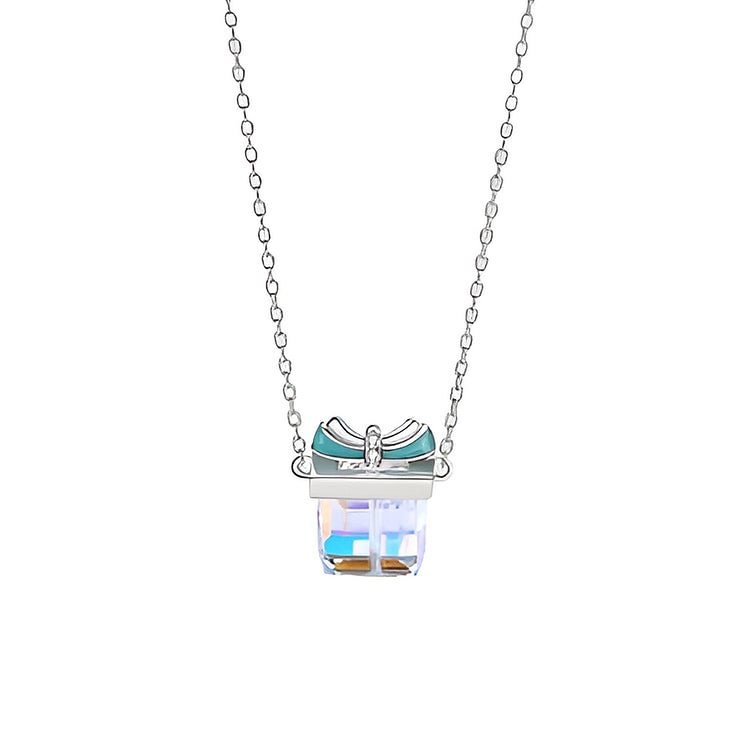 For Friend - S925 I Hope You Know I Care for You More Than Words Can Say Aurora Sugar Cube Gift Necklace
