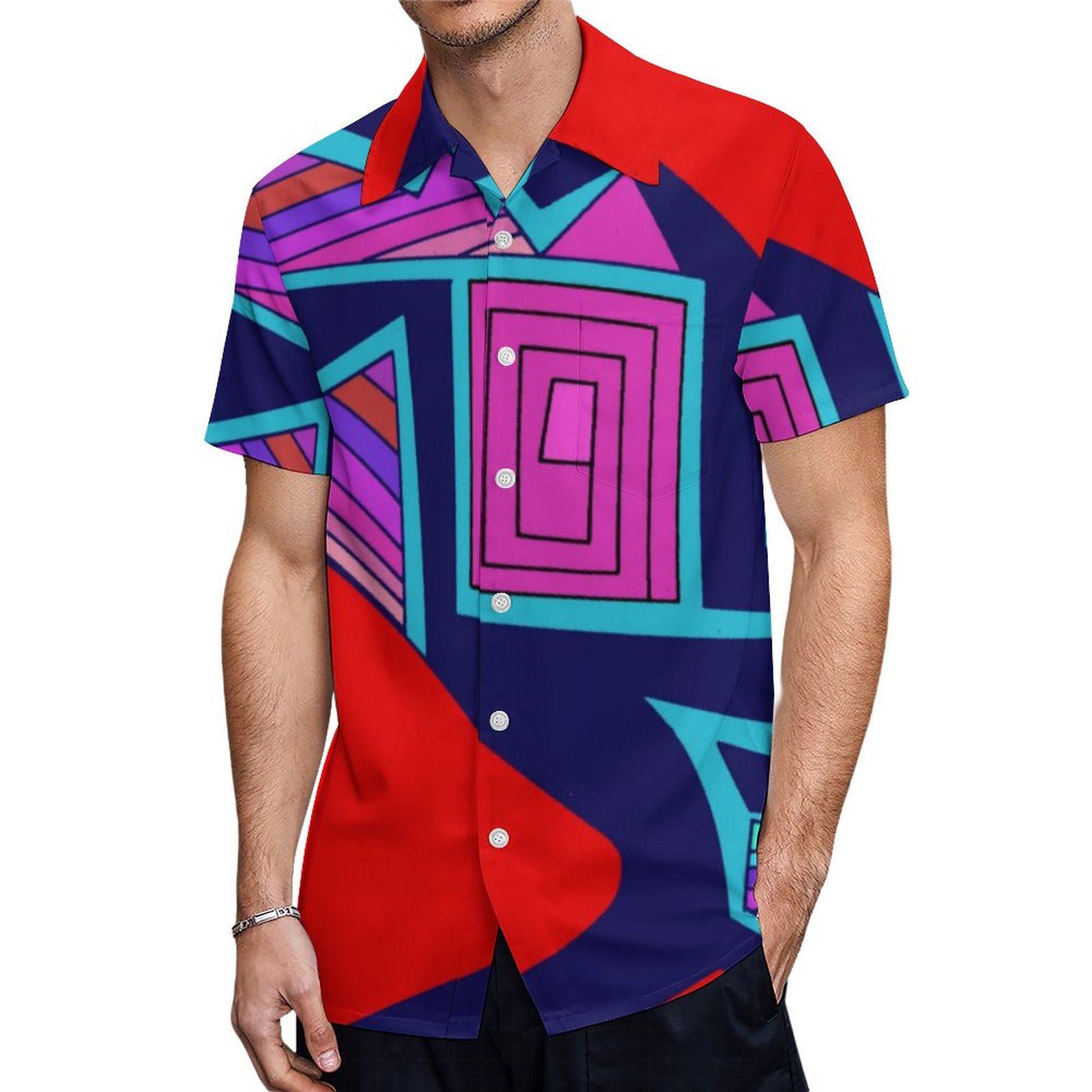 Southwest Cat Aerobic Hawaiian Shirt Mens Button Down Plus Size Tropical Hawaii Beach Shirts