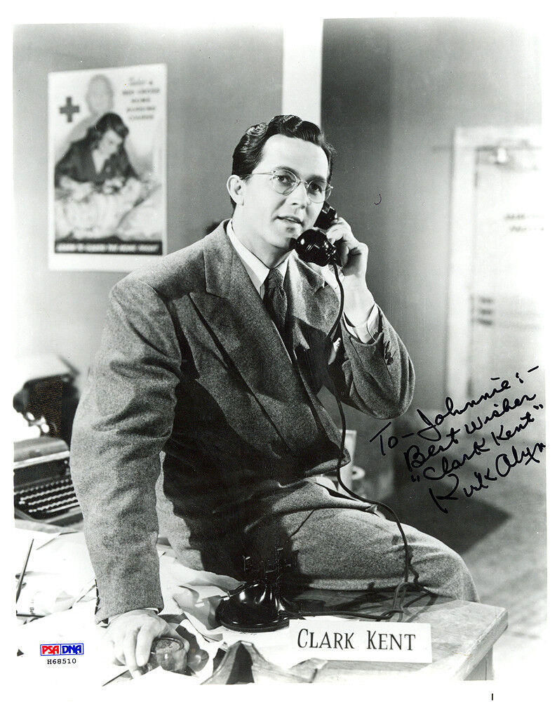 KIRK ALYN 1ST SUPERMAN IN FILM PSA/DNA CLARK KENT SIGNED 8X10 Photo Poster painting