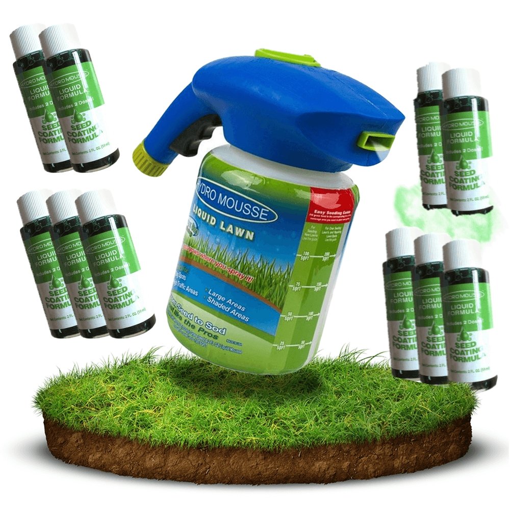 x10 Pack of HouseHold Seeding System Liquid Lawn Seed Spray