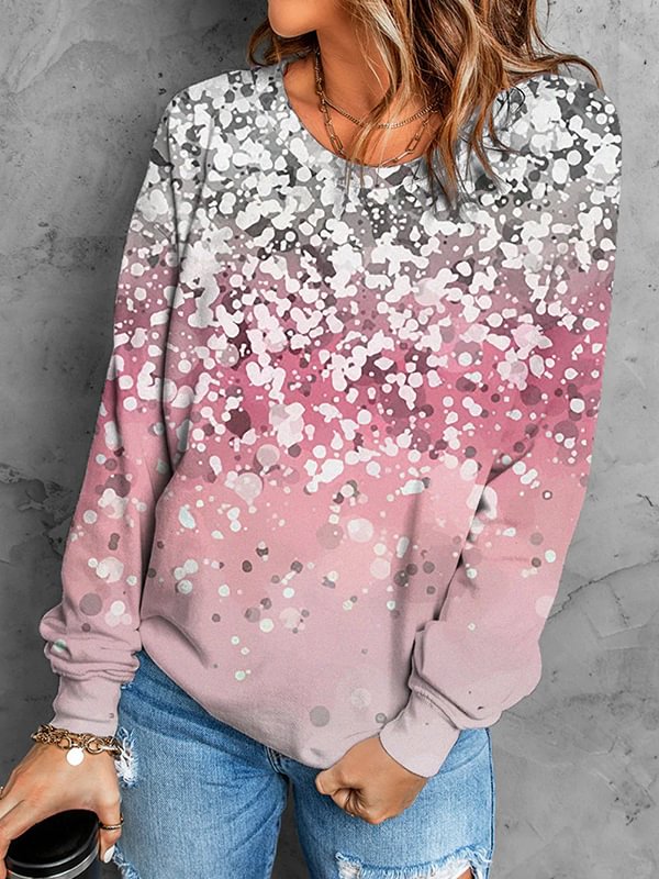 Sequin Pattern With Pink And Gray Gradients Sweatshirts