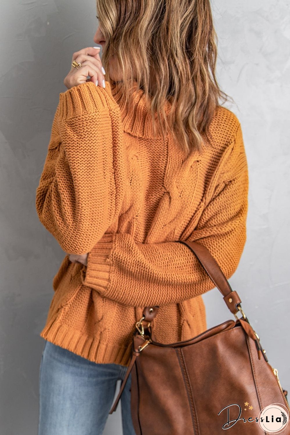 Knitted Turtleneck Pullover Sweater