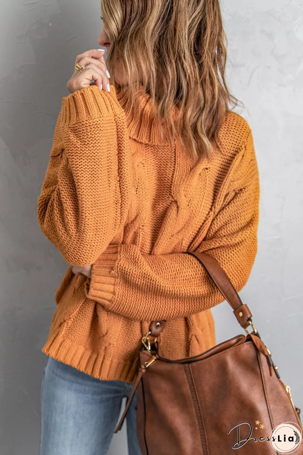 Knitted Turtleneck Pullover Sweater