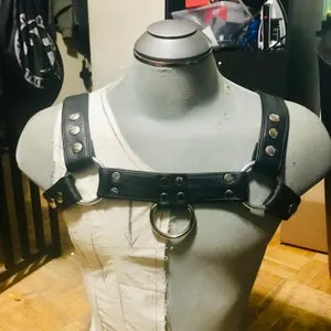 pornhint Pornhint Bulldog Leather Harness with Snaps