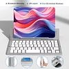 Foldable keyboard, tri-fold Bluetooth keyboard, aluminum alloy mini wireless keyboard for mobile phones and tablets