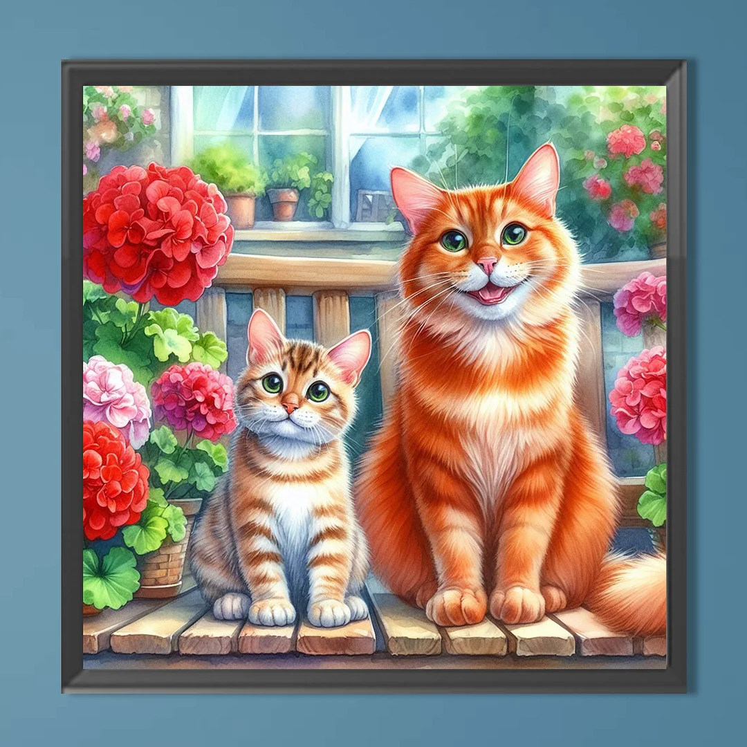 Diamond Painting - Full Round Drill - Cat(Canvas|Canvas|40*40cm)