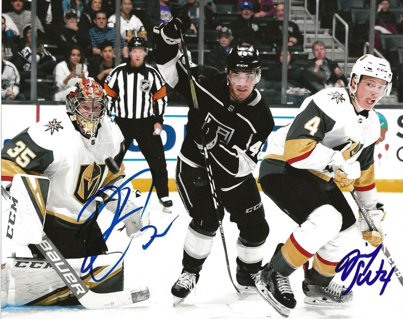 Jimmy Schuldt & Oscar Dansk signed Las Vegas Golden Knights 8x10 Photo Poster painting