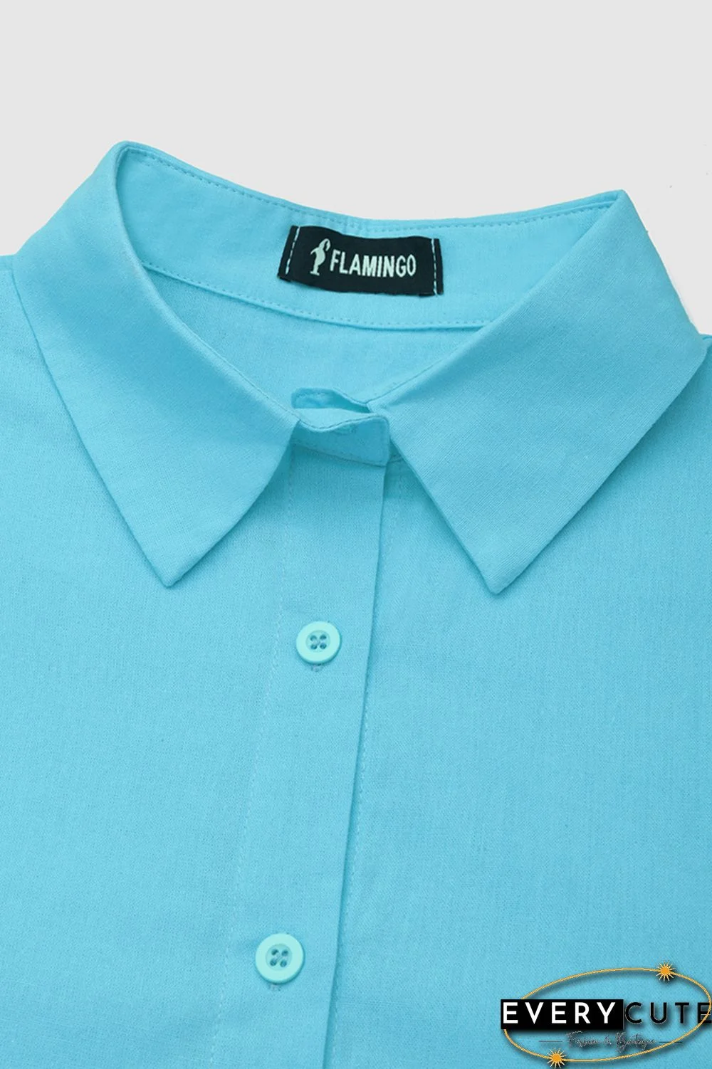 Button Up Roll Tab Sleeve Shirt & Pants Set