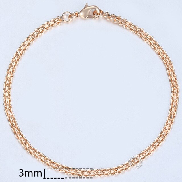 YOY-Rose Gold Bismark Link Chain Copper Bracelets