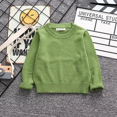 Spring Autumn Candy Color Baby Boys Girls Knitted Sweaters 2021 New Children Long Sleeve Boys Girls Boys Base Shirt 1-6Years