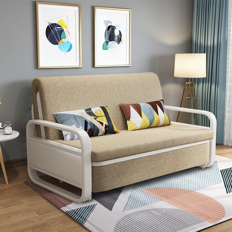 Adecuado para espacios reducidos-Sofá cama plegable multifuncional.