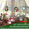 (US Local)6pcs Xmas Snowman  DIY Diamond Painting Art Pendant Wall Door Decoration