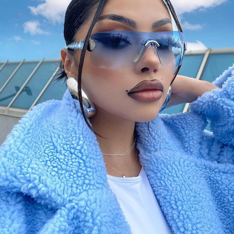 Vintage Style Classic Style Solid Color Pc Square Frameless Glasses2