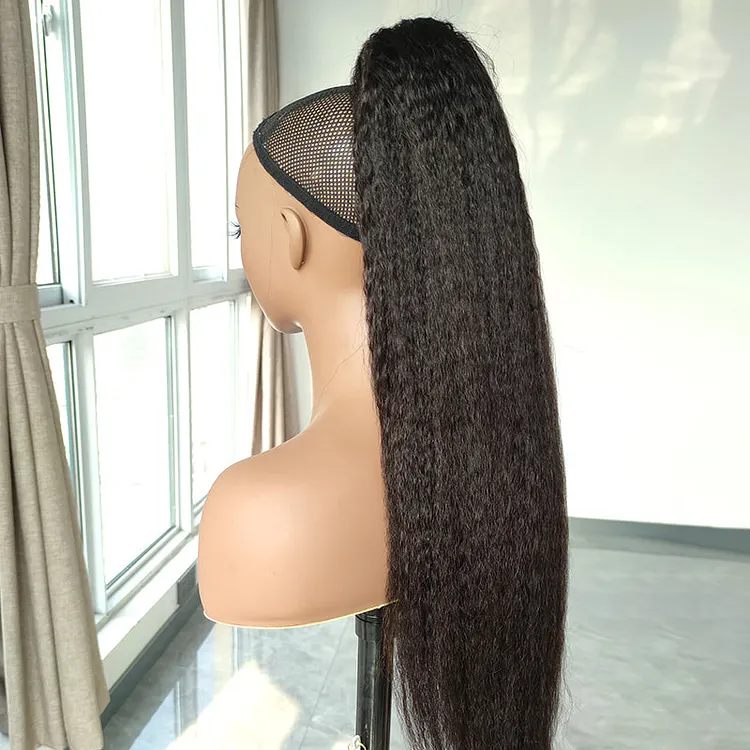 Kinky Straight Wrap-around Magic Velcro With Clip In Human  display picture 1