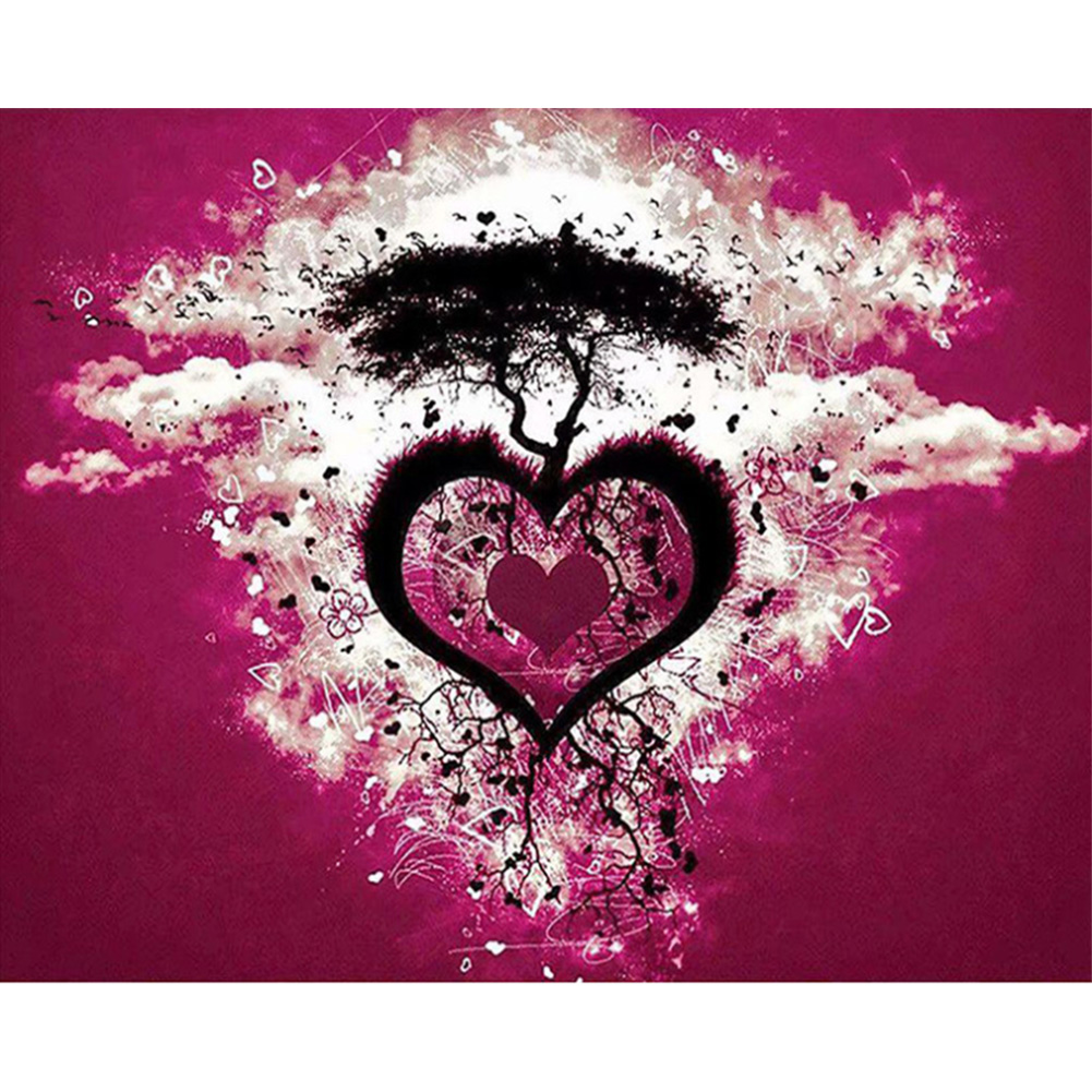 

40*30CM - Heart Tree - Round Drill Diamond Painting, 501 Original