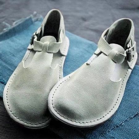 Women's vintage round toe slip on loafers shoes