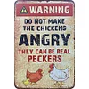 Chicken Warning - Vintage Metal Signs(8*12Inch/12*16Inch) - Chicken