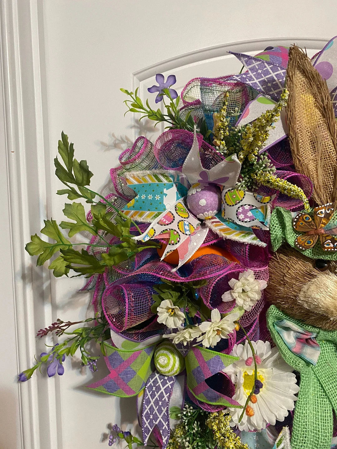 Bunny wreath, bunny swag, Easter swag, spring wreath, spring swag, front door wreath, door wreath, door decor, Easter wreath