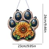 Tournesol chien patte-simple c&ocirc;t&eacute; perceuse-diamant pendentif