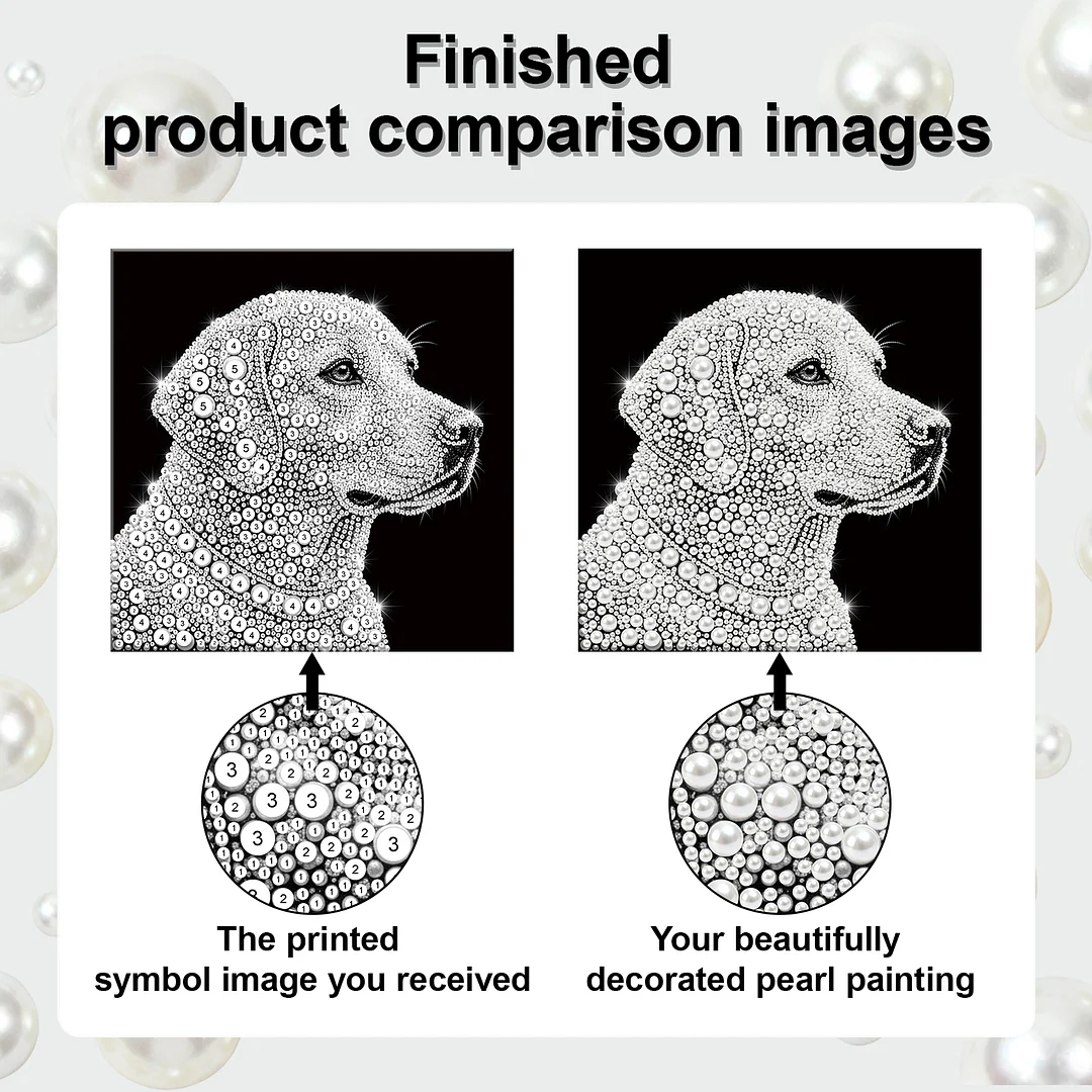 Golden Retriever - DIY Pearl Diamond Art Kit With Frame 25*25cm