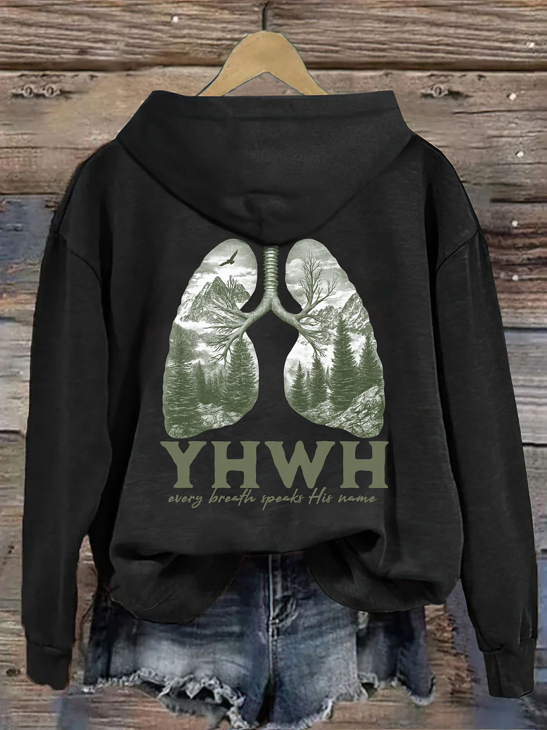 Yhwh Lungs Christian Hoodie