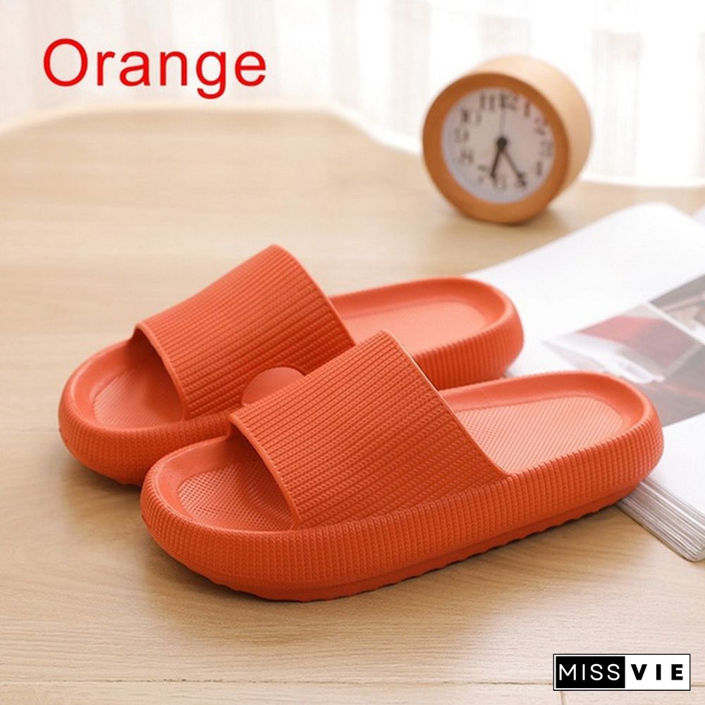 5 Colors Newest Super Soft Sandals Unisex Home Slippers Solid Color Thick Soled EVA Anti skid Fashion Sandals Quick Dry Shower Slippers Outdoor Bathing Slippers