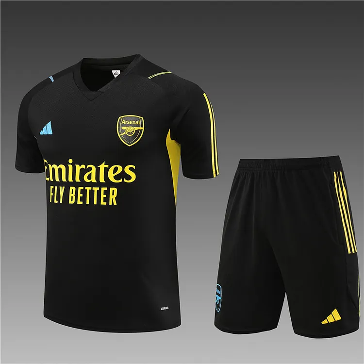 2023-24 Arsenal Black Short Sleeve Training Jersey