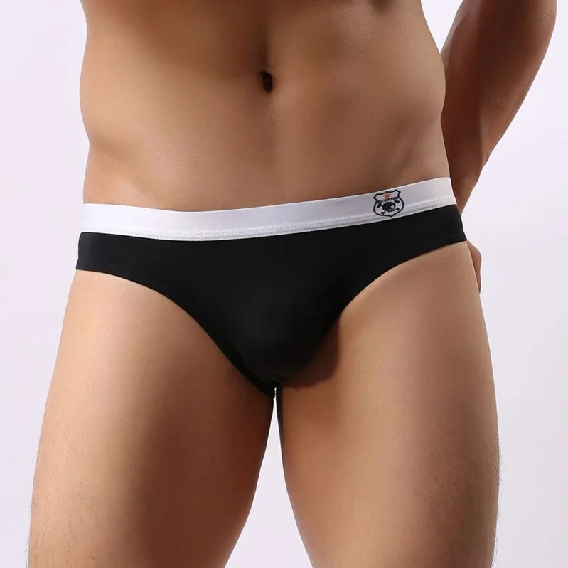Aonga  New Men's Briefs  Fashion Underwear Bikini Side Metal Buckle Underwear Men Briefs High Quality B1146