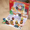 2021 creativity christmas advent calendar 24-day surprise blind box toy bulk christmas holiday calendar countdown with 24 small doors