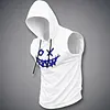 Men's Street-Style Printed Sleeveless Hooded Tank Top by Inlyline