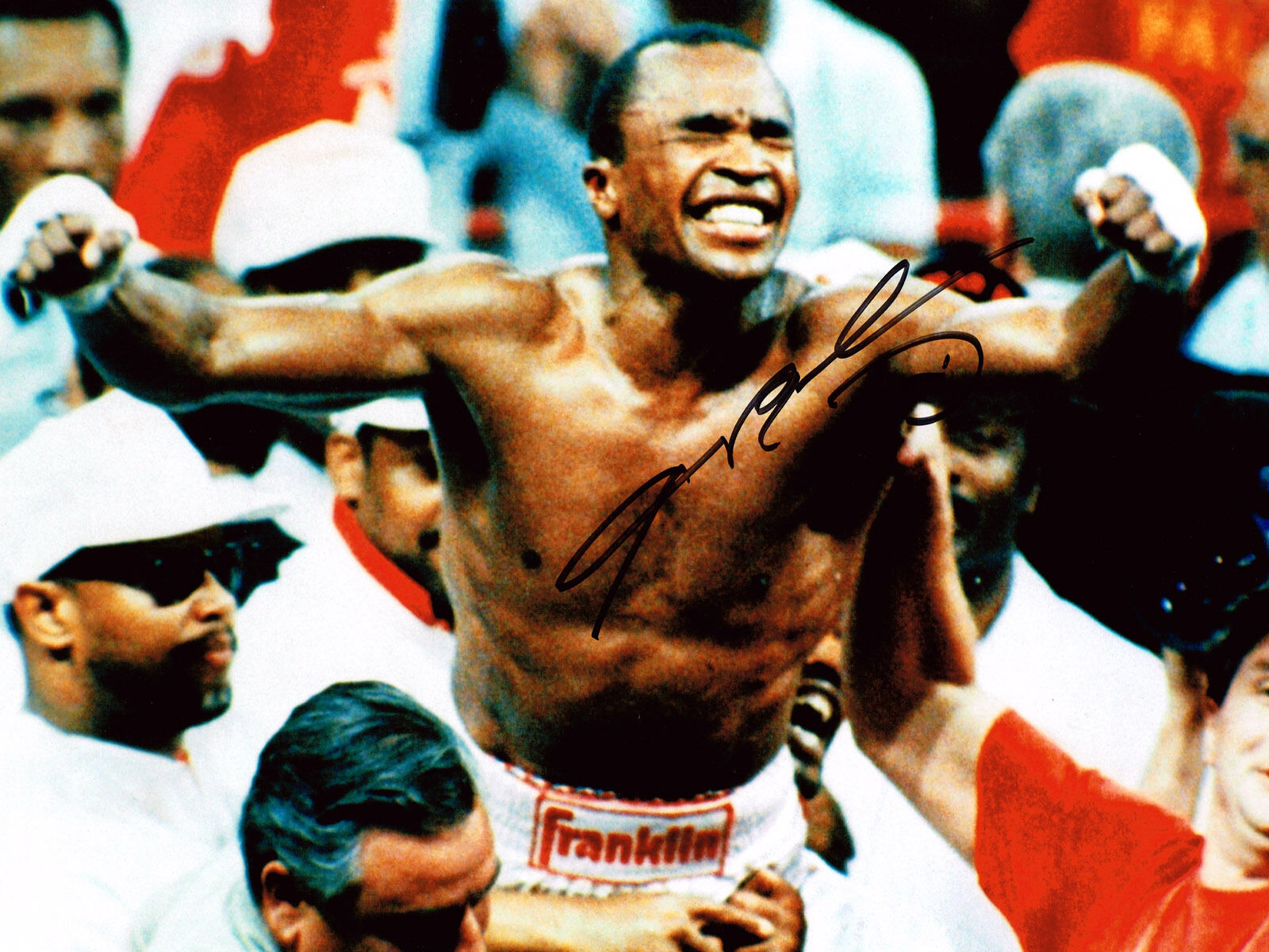 Sugar Ray LEONARD SIGNED Autograph RARE 16x12 Photo Poster painting AFTAL COA Boxing Champion