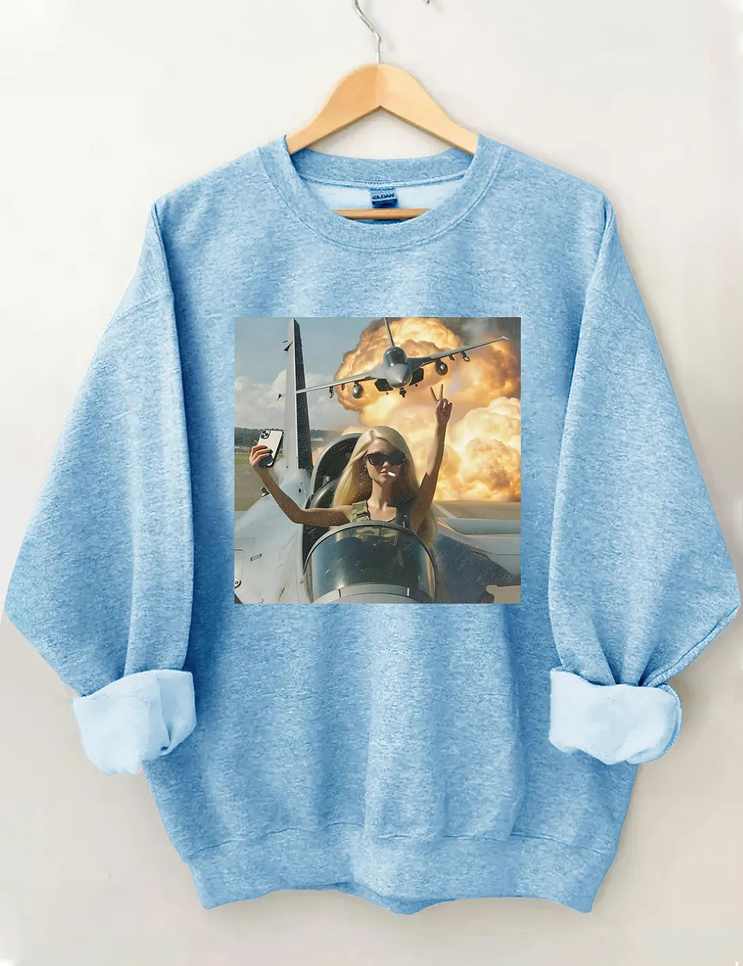 Doll Flying A Plane Sweatshirt